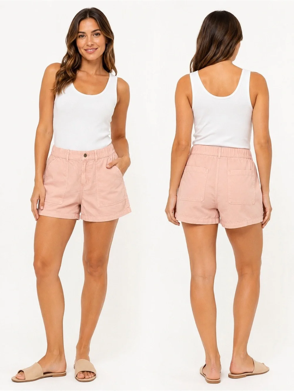 GAP Women’s Utility Shorts Size Large Pink 4” Inseam Cotton Lyocell NWT